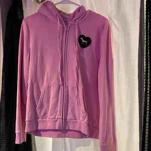 PINK Victoria's Secret Hoodie with Heart and Dog Logo